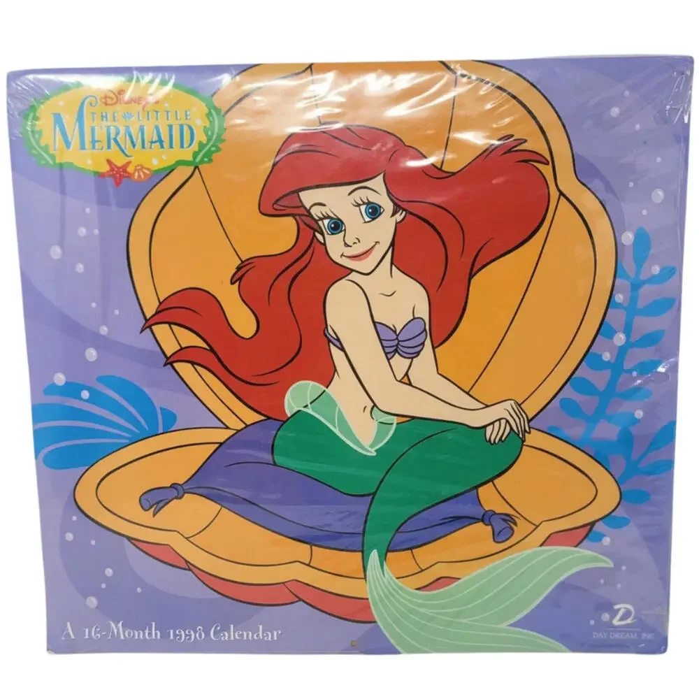 1998 Disney’s The Little Mermaid 16- Month Calendar Ariel Sealed Day Dream Inc.